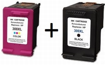 Huismerk voor inkt 300 XL kleur en zwart (huismerk) 2x 20ml