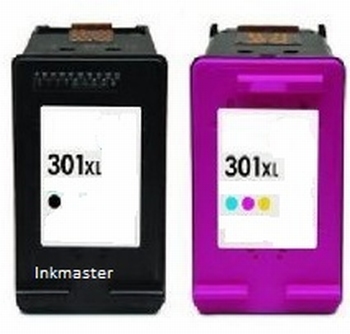 HP inkt cartridge 301XL kleur en zwart 2 x 20ml
