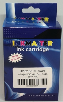 HP inkt cartridge 62XL zwart 19ml huismerk