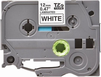 Tape voor Brother TZE-231 12mm zwart op wit 8 meter