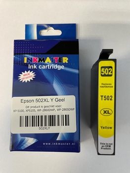 Inkt cartridge voor Epson 502XL Y geel 14ml