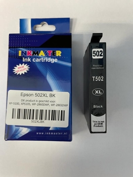 Inkt cartridge voor Epson 502XL BK zwart 17ml