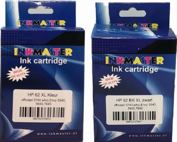 HP inkt cartridge set van 2 62XL BK en kleur huismerk