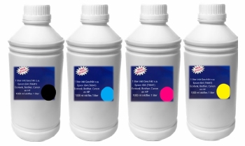 Losse inkt 4 liter (1000) ML BK-C-M-Y  voor alle merken